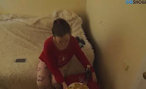 Woman Enjoying Her Mans Black Vibrator Playtime